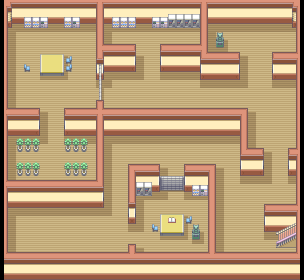Pokemon Mansion B1F map