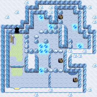 Four Island Icefall Cave 1F map