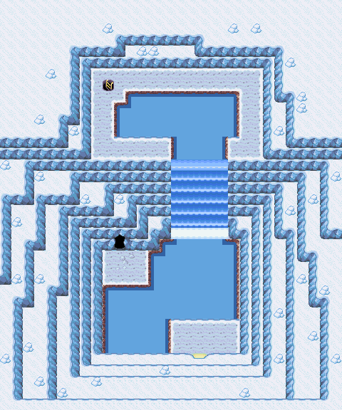 Four Island Icefall Cave Entrance map