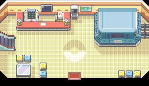 One Island Pokemon Center 1F map