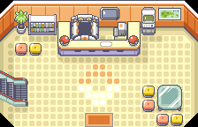 Lilycove City Pokemon Center 1F map